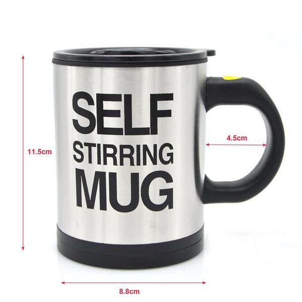 Double Insulated Self Stirring Mug 400ml Electric Coffee Cup
