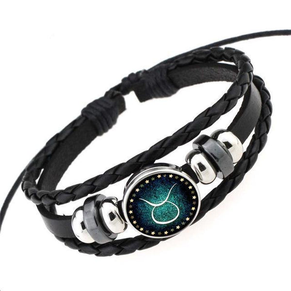 Zodiac Braided Leather Bracelets & Bangles
