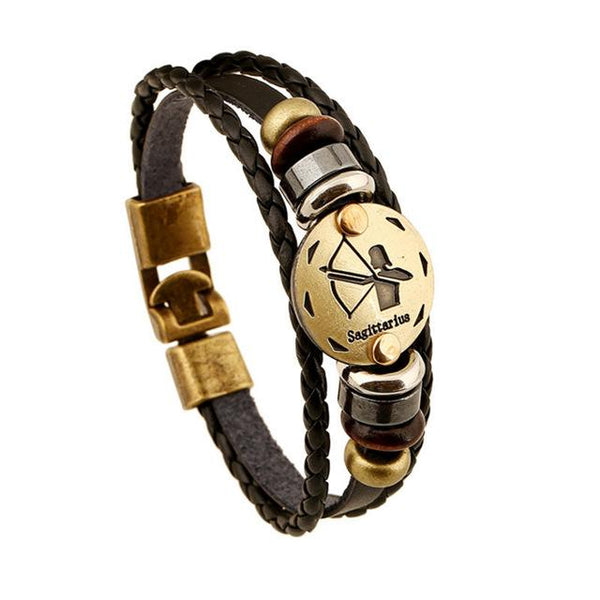 Zodiac Signs Bronze Bracelet