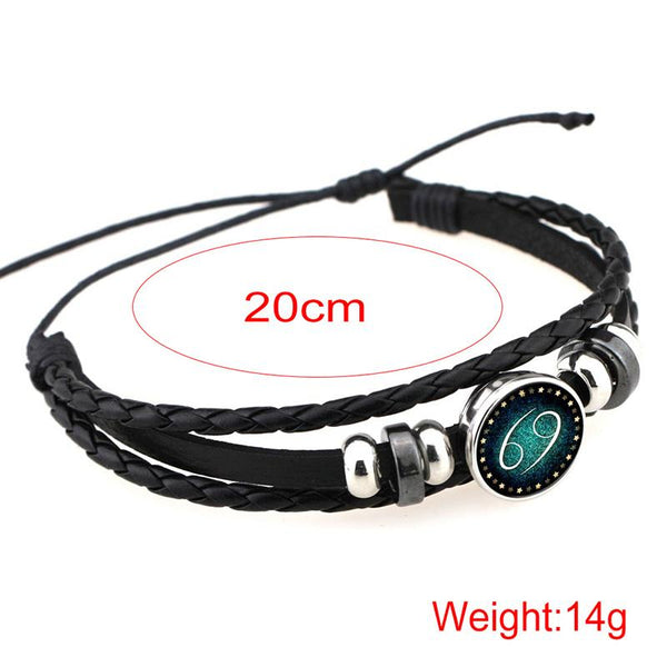 Zodiac Braided Leather Bracelets & Bangles